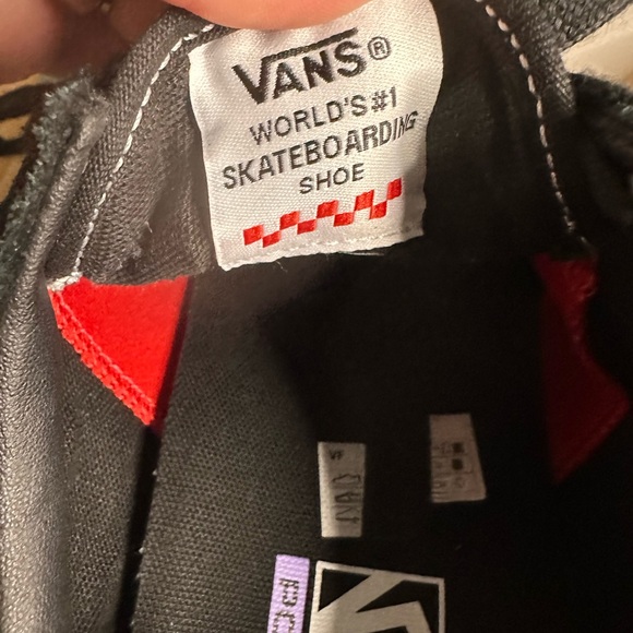 Vans Men's Checkered Sneakers - Black and White - Picture 4 of 8